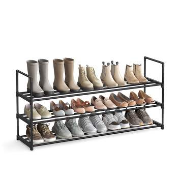 Costway 4 Tier Multifunction Bamboo Shoe Rack Boot Tower Shelf Storage  Organizer Stand : Target