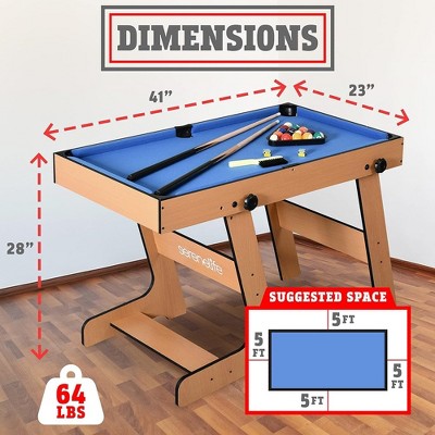 SereneLife 4-in-1 Game Table – Ping Pong, Air Hockey, Pool & Shuffleboard In One, Folds For Easy Storage