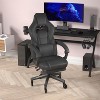 Flash Furniture X40 Gaming Chair Racing Computer Chair with Fully Reclining Back/Arms and Transparent Roller Wheels, Slide-Out Footrest - image 3 of 4