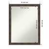 Amanti Art Whiskey Brown Rustic Petite Bevel Wood Bathroom Wall Mirror 26.25 x 20.25 in. - 4 of 4