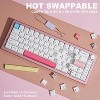 YUNZII AL66 Mechanical Keyboard,65% Knob Control Aluminum Gaming Keyboard, Gasket Mounted RGB Keyboard (Milk Switch, Pink) - 4 of 4