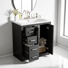 Mshliw 30'' Bathroom Vanity with Ceramic Sink Combo, Solid Wood Frame Freestanding Storage Cabinet with 3 Drawers and 2 Soft Close Doors - 4 of 4