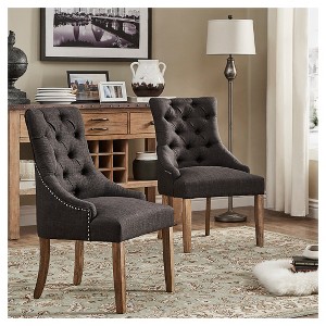Lawler Button Tufted Dining Chair 2 in Set - Inspire Q® - 1 of 4