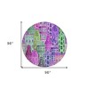 Purple Lilac And Green Village Houses Washable Indoor Outdoor Area Rug - 3 of 4