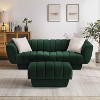 MINIMORE Modern Style 88.2''W Charlotte 3Seater Chesterfield Sofa with Ottoman Set - 4 of 4