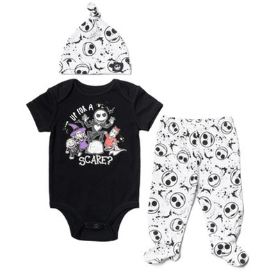 Disney Nightmare Before Christmas Zero Oogie Boogie Jack Skellington Baby  Bodysuit Pants And Hat 3 Piece Outfit Set Newborn To Infant : Target