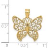 Black Bow Jewelry 14k Yellow Gold Textured Filigree Butterfly Pendant, 20mm - 3 of 4
