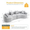 KTMBDW Luxury Modern Tight Curved Chenille Sofa, Minimalist Style Comfy Couch for Living Room Apartment, 4 Seater Modular Sectional - 4 of 4