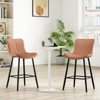 NicBex Faux Leather Counter Height Bar Stools Set of 2,Counter Stools with Chrome Base,Footrest,Bar Chairs for Kitchen,Living Room,Cafes - 2 of 4