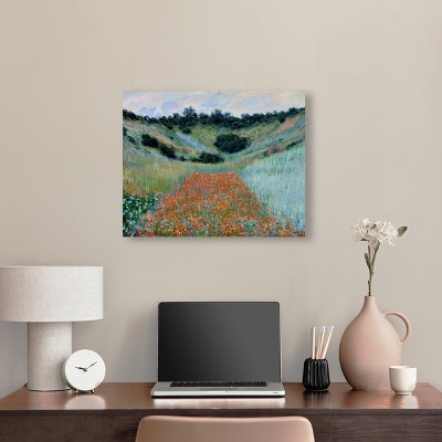 Art Remedy Claude Monet - Poppy Field in a hollow near Giverny Classic Monet Art Prints Unframed