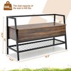 Costway Industrial Shoe Bench Rack Organizer withPremium Gas Lift & Hidden Storage Box - 3 of 4
