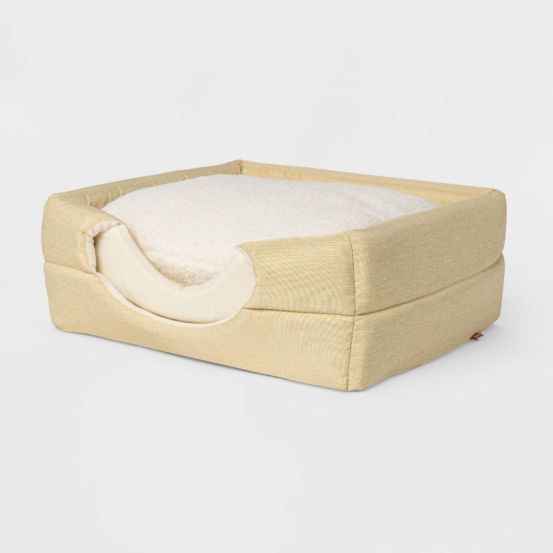 Collapsible Cave Dog Bed - S - Wheat/Yellow - Boots &#38; Barkley&#8482;, 2 of 7