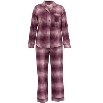Wrangler Women's and Plus Button-Down Flannel Pajama Set