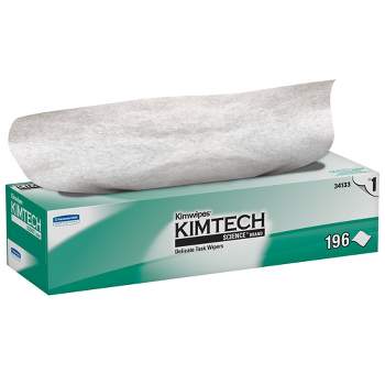 Kimtech Science Kimwipes Disposable Task Wipers 11-4/5 x 11-4/5" 34133, 1 Pack, 196 Wipes
