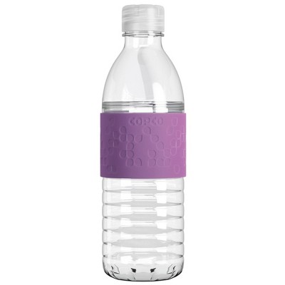 Copco Hydra Water Bottle 16.9 Ounce Non Slip Sleeve BPA Free Tritan Plastic Reusable