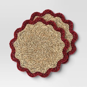 2pk Woven Seagrass Charger Copper Border - Threshold™ - 1 of 4