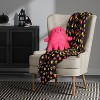 Ghost Shaped Faux Shearling Halloween Throw Pillow Pink - Hyde and EEK! Boutique™: Indoor Novelty Cushion, Polyester Fill - 2 of 4