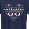Women's - Instant Message - Christmas Sweater Heart Short Sleeve Graphic T-Shirt - 2 of 4