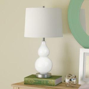 Hudson and Canal 21.25" Tall Petite Table Lamp with Fabric Shade - 1 of 4