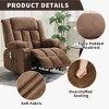 360° Swivel Rocker Recliner Chair with Heat and Massage for Big & Tall Adults, with Remote Control, Cup Holders, Side Pockets, USB Charge Port - 4 of 4