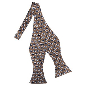 Men's Geometric Printed Design 2.75" x 4.75" Adjustable 16" - 21" Self-Tie Bow Tie - 1 of 4