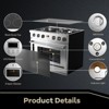 36 Inch All-Electric Freestanding Range with 6.0 Cu.Ft Convection Oven, 5 Burners - In Stainless Steel - 4 of 4