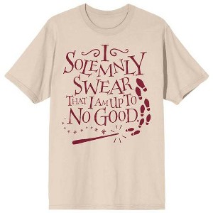 Harry Potter I Solemnly Swear That I Am Up To No Good Unisex Beige T-shirt - 1 of 3