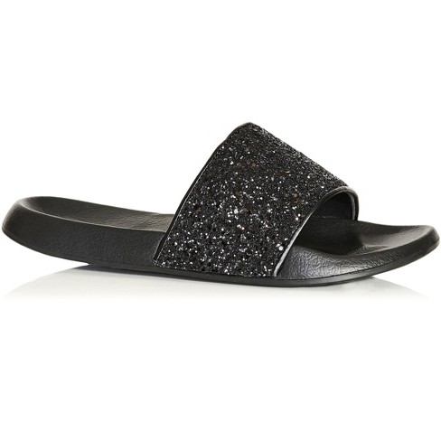 Sparkle discount sandals slides