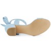 Allegra K Women's Back to College Open Toe Ankle Tie Back Block Heels Sandals - 4 of 4
