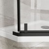 Frameless Shower Door 36 in.D x 36 in.W x 72 in.H Corner Shower Enclosure Pivot Shower Panel in Matte Black Finish - 4 of 4