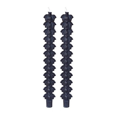 Jollity & Co. - Halloween Themed Bat Taper Candles - Set of 2 Candles