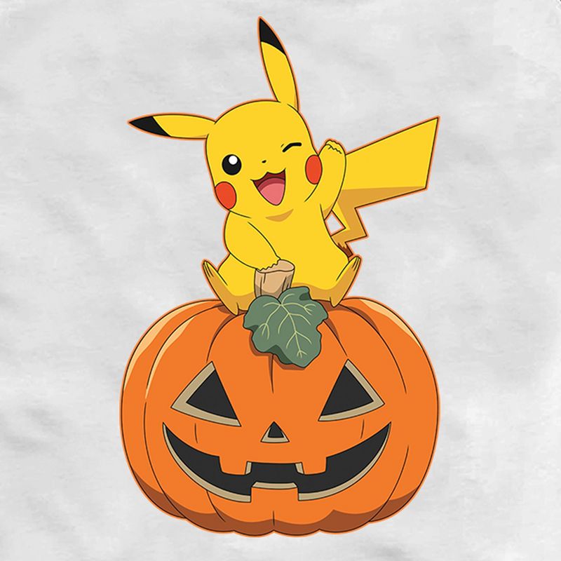 Men's Pokemon Halloween Jack-O'-Lantern Pikachu Baseball Tee, 2 of 5