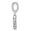 Black Bow Jewelry The Chloe Mini Diamond Accent Initial P Pendant in 14k White Gold - 2 of 4