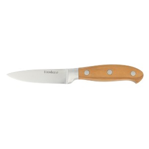 Bloomhouse 4 Inch German Steel Paring Knife w/ Olive Wood Forged Handle - 1 of 4