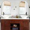 PexFix Arched Mirror for Entryway Bathroom Wall Decor Metal Frame Wall Mounted Mirror 2-Pieces - 3 of 3
