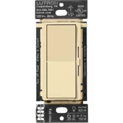 Lutron Diva Smart Dimmer Switch for Caséta Smart Lighting | DVRF-6L-IV | Ivory