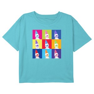 Girl's The Elf on the Shelf Colorful Portraits Crop Top T-Shirt - 1 of 3