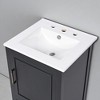 20-Inch Bathroom Vanity with Sink,Freestanding Cabinet with Drawer & Door Shelf, Semilune Ceramic Basin, 8-Inch Faucet Mount - 3 of 4