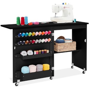 Best Choice Products Sewing Machine Table & Desk w/ Craft Storage and Trays - 1 of 4