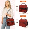 OPUX Insulated Dual Compartment Lunch Bag, Leakproof Soft Cooler Box Women Men Adult, Reusable Tote Pail Kids Boys Girls School - 3 of 4