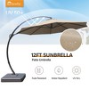 Decksplore 10ft Cantilever Umbrella Offset Umbrella with Base 360° Rotate for Pool Patio - 4 of 4