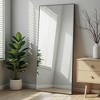 MAYEERTY Full Length Mirror Aluminum Alloy Thin Edge Right Angle Rectangle Black 71x31x1in with Stand - 2 of 2