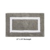 Hotel Bath Rug 100% Premium Cotton Tufted Two Tone Reversible Bathroom Rug, Soft & Water Absorbent, Machine Washable Bath Mat - 3 of 4