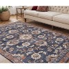 Ivory Orange And Dark Gray Floral Area Rug - 2 of 4