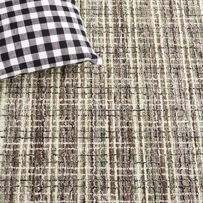 Handmade Tufted Abstract Wool Round Rug, 6' x 9'