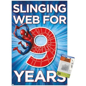 Trends International Marvel Spider-Man - Happy 9th Birthday Unframed Wall Poster Prints - 1 of 4