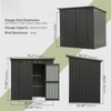 Syemin Deck Boxes Durable, Horizontal Compact Storage Shed for Garden, Backyard, Patio, Closet Deck Box, Green, 75.2"*47.44"*71.85" - 3 of 4