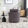 Okak Modern 360° Swivel Barrel Chair Accent Chair with Soft Dual Pillow Leisure Sofa Armchair Club Chair for Hotel Lounge Bedroom, Gray - 2 of 4