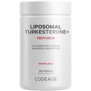 Codeage Liposomal Turkesterone Capsules Supplement, Ajuga Turkestanica Extract -120ct - 1 of 4