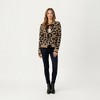Anna-Kaci Women's Leopard Print Knit Cardigan with Ribbon Tie Front and Ribbed Trim - 3 of 4